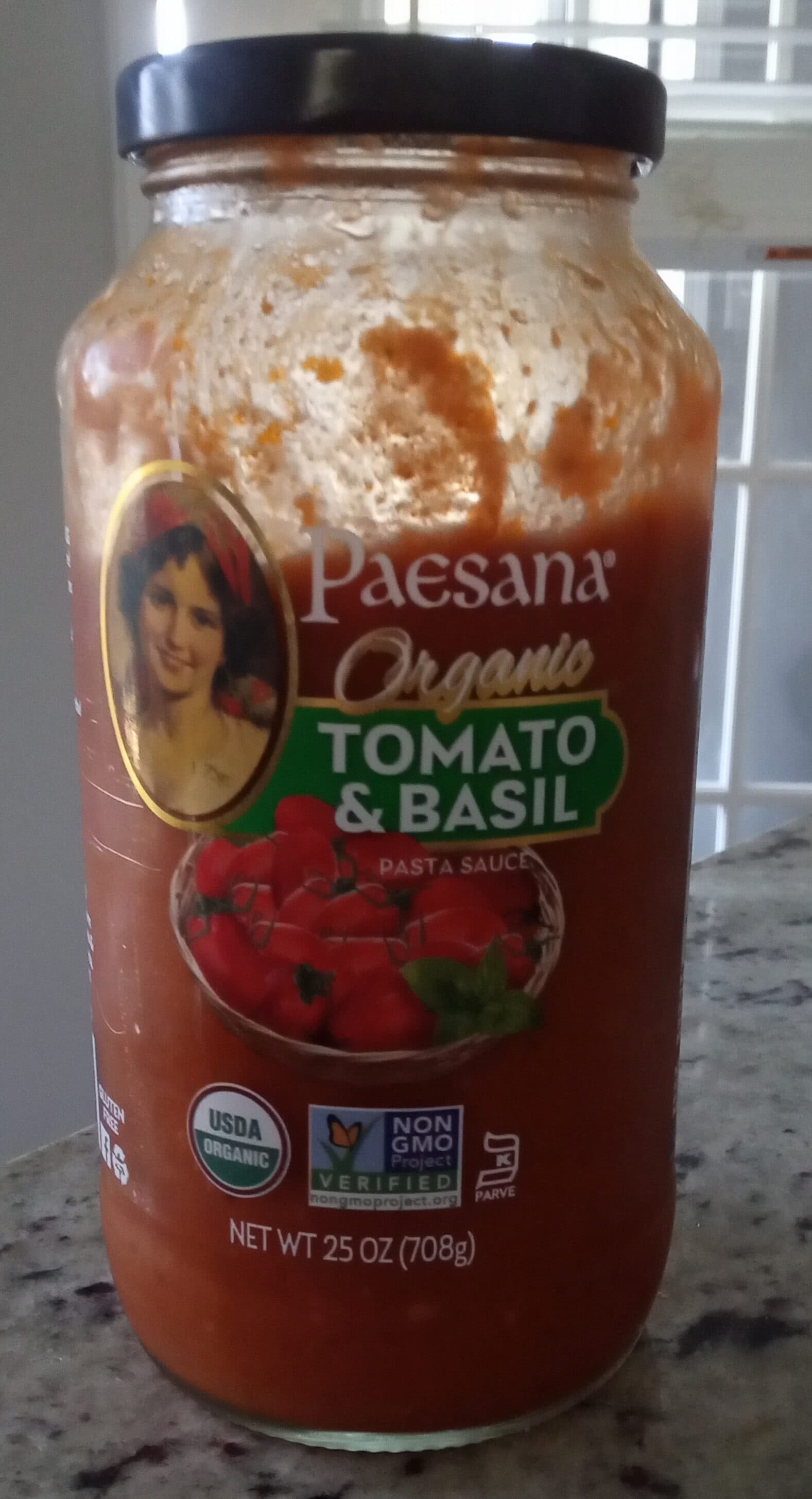 Paesana Premium Organic Tomato & Basil Pasta Sauce packshot