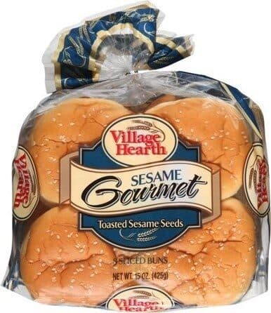 Village Hearth Toasted Sesame Seeds Buns packshot