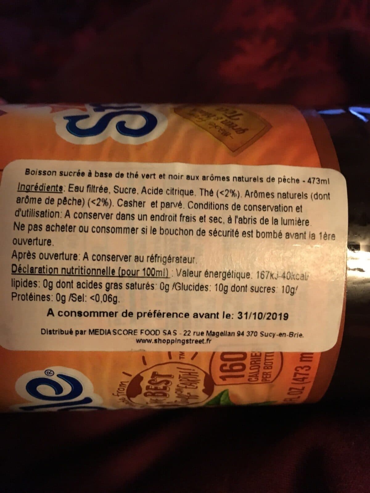 Snapple All Natural Tea, Peach packshot