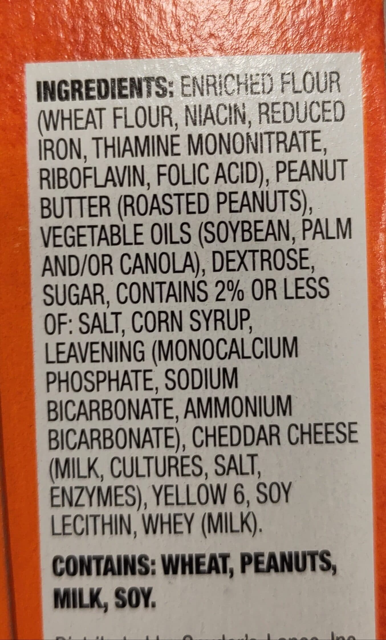 Lance Cracker sandwiches, peanut butter packshot