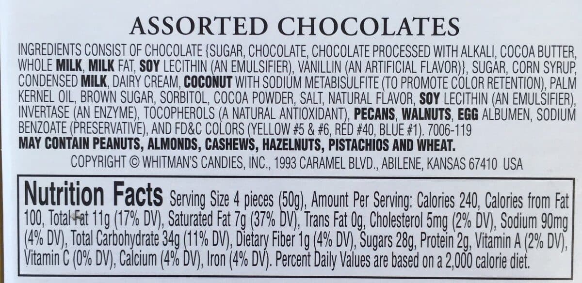 Whitman's Assorted Chocolates packshot
