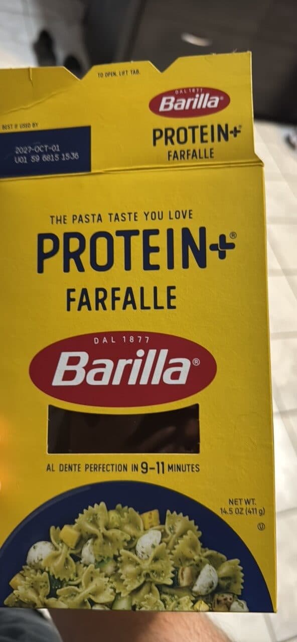Barilla Farfalle Protein pasta packshot