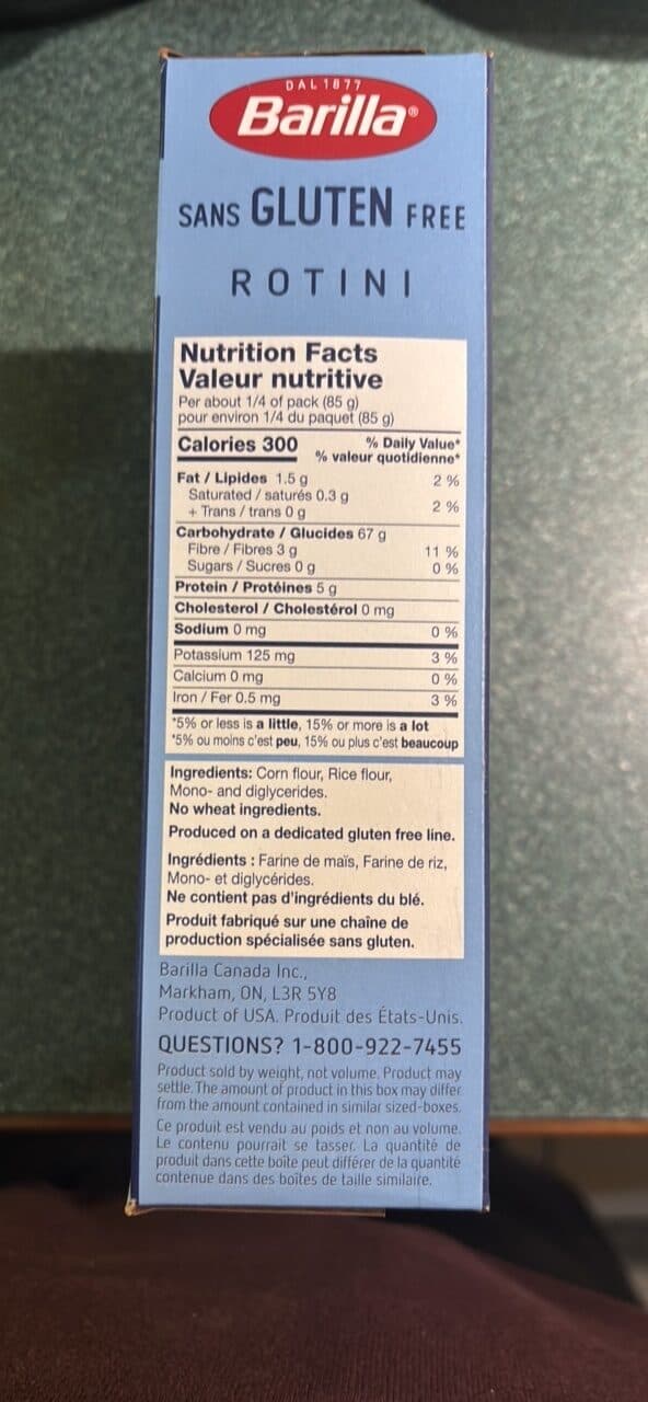 Barilla Rotini packshot