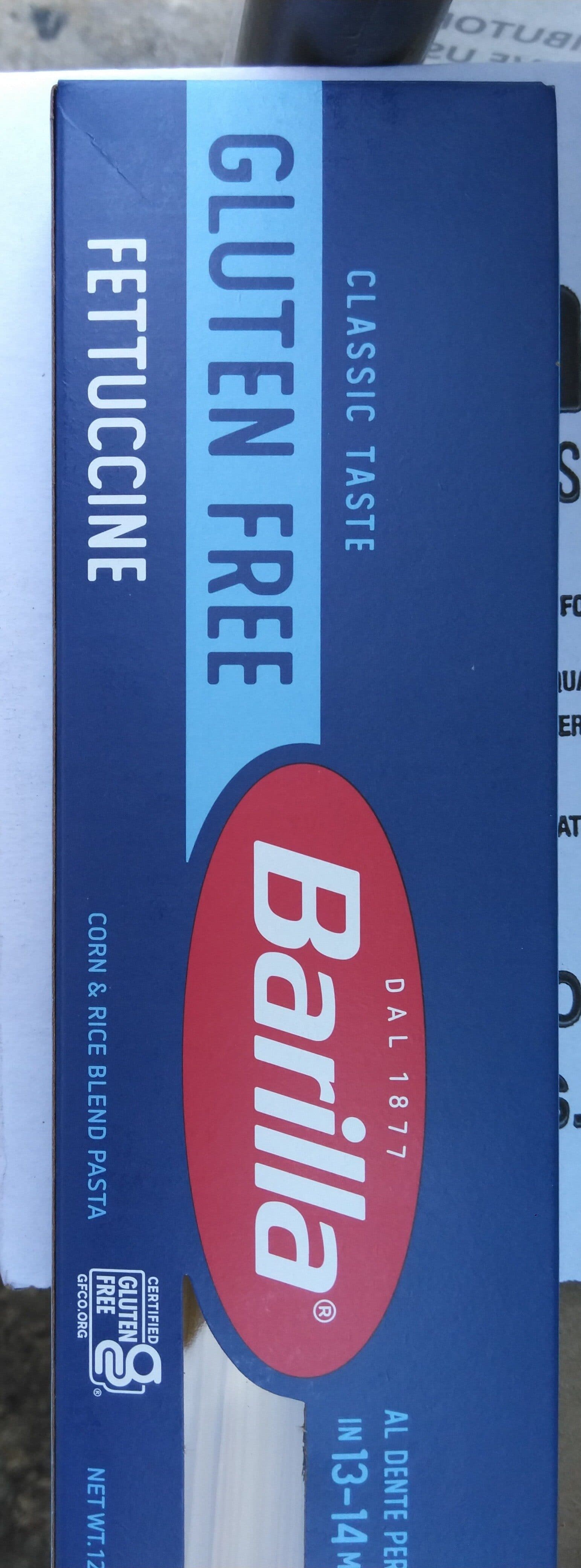 Barilla Gluten Free Fettuccine packshot