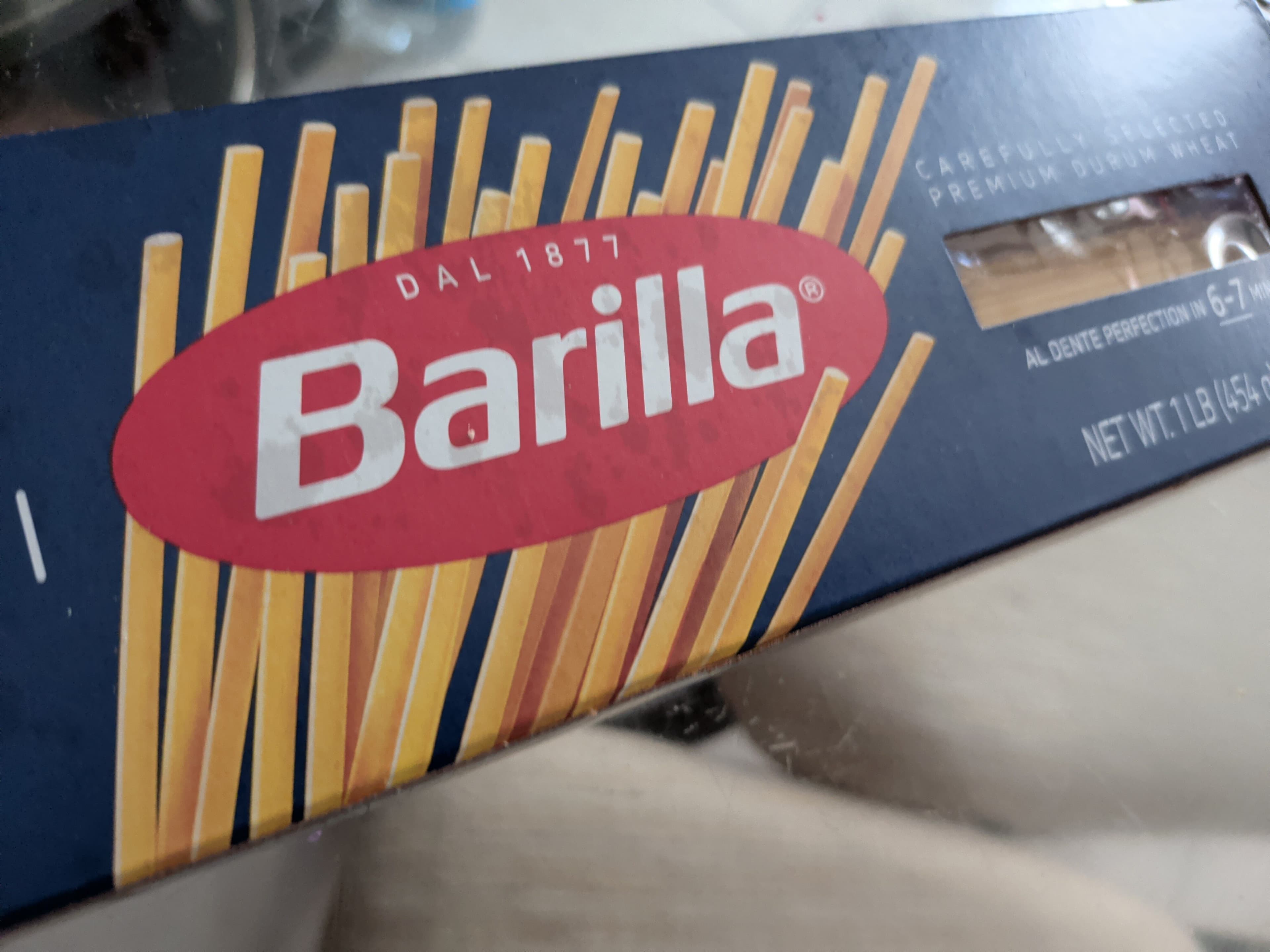 Barilla Enriched macaroni product, linguine fini packshot