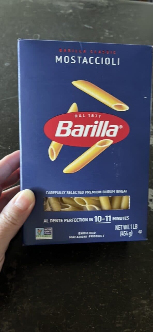 Barilla Mostaccioli packshot