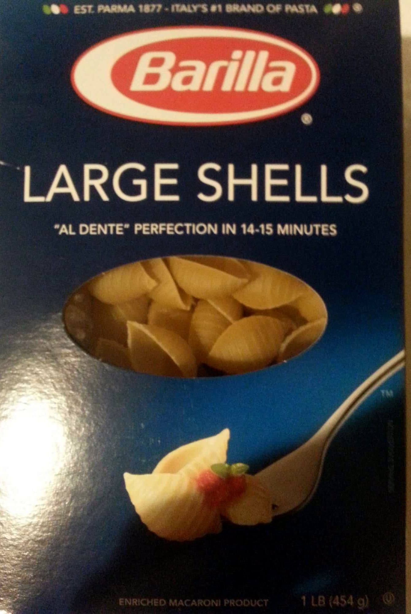 Barilla Large Shells packshot