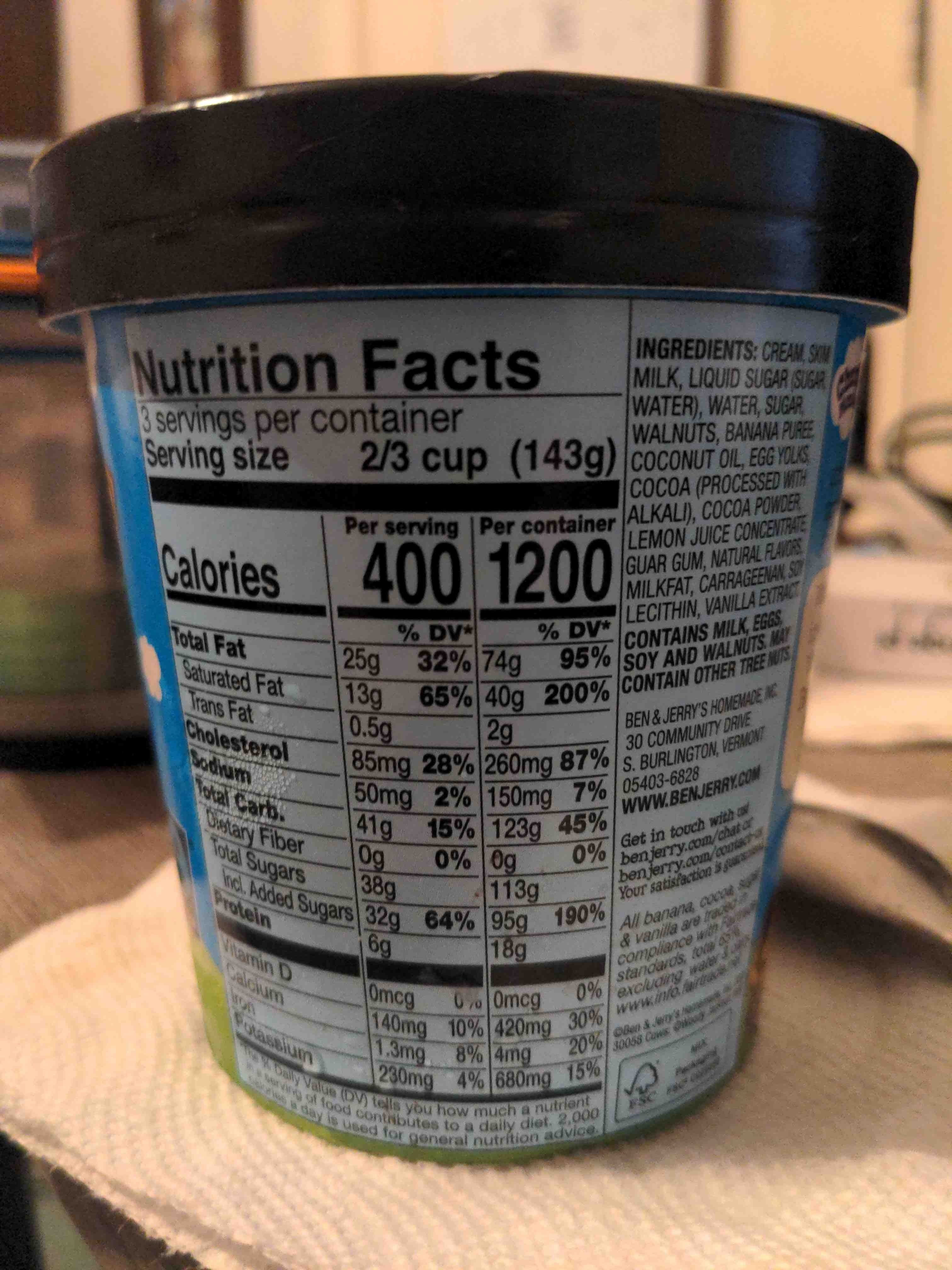 Ben & Jerry's Chunky Monkey packshot