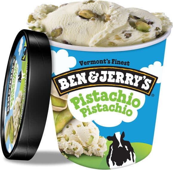 Ben & Jerry's Pistachio pistachio ice cream packshot