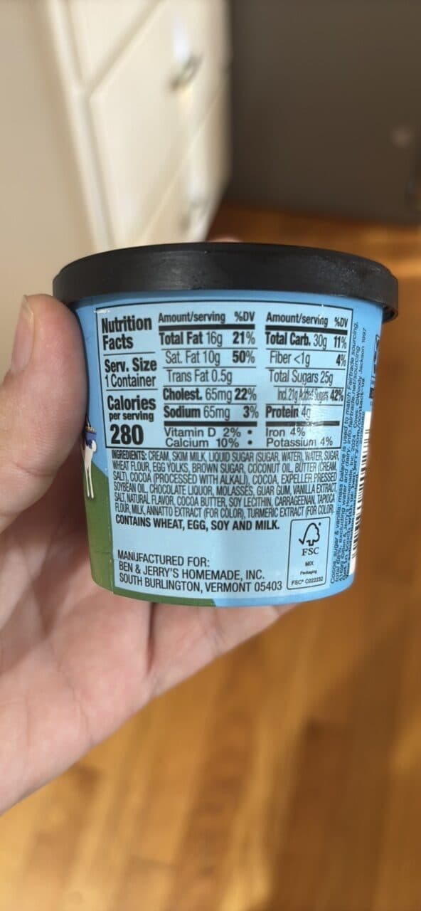 Ben & Jerry's Ice cream packshot