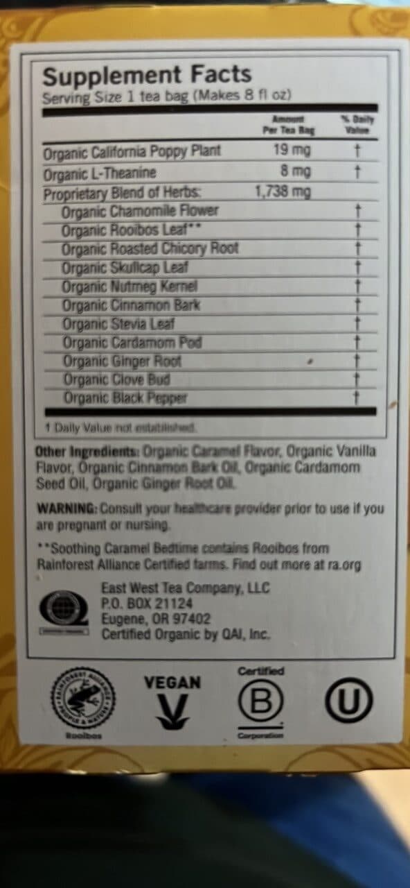 Yogi Soothing Caramel Bedtime packshot