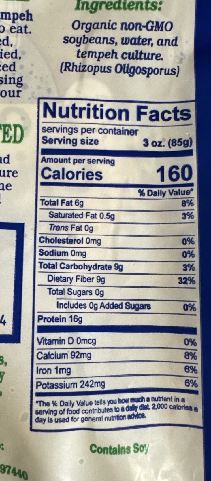 Surata Soyfoods Surata soyfoods, organic original soy tempeh packshot