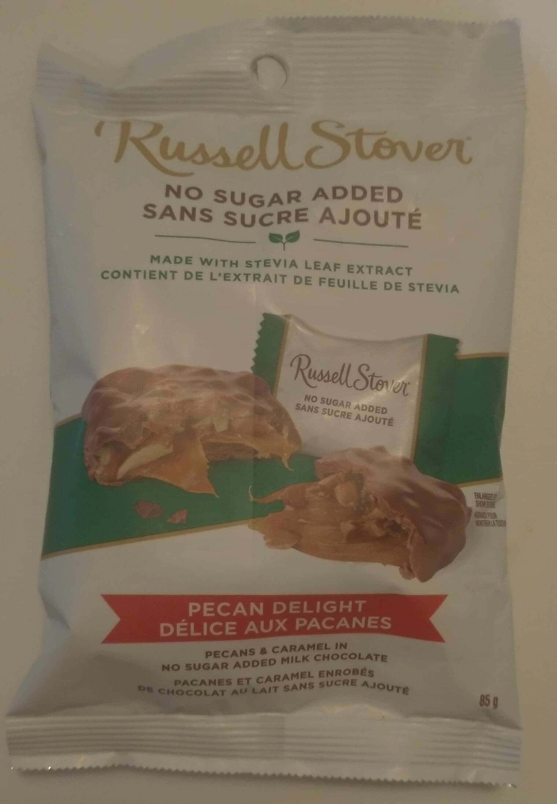 Russell Stover No Sugar Added Pecan Delights packshot