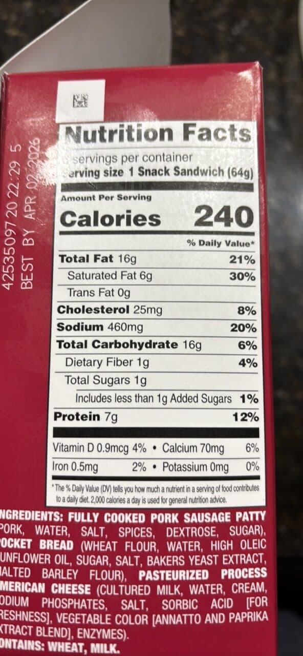 Sandwich Bros. Sausage & Cheese Sandwich packshot