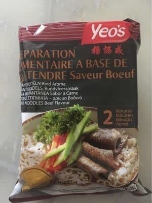 Yeo s Yeo's Instant Noodles Beef Flavour packshot