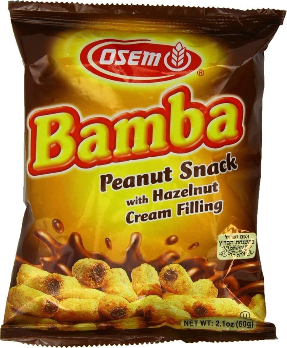 Osem Bamba hazelnut cream peanut butter snacks all packshot