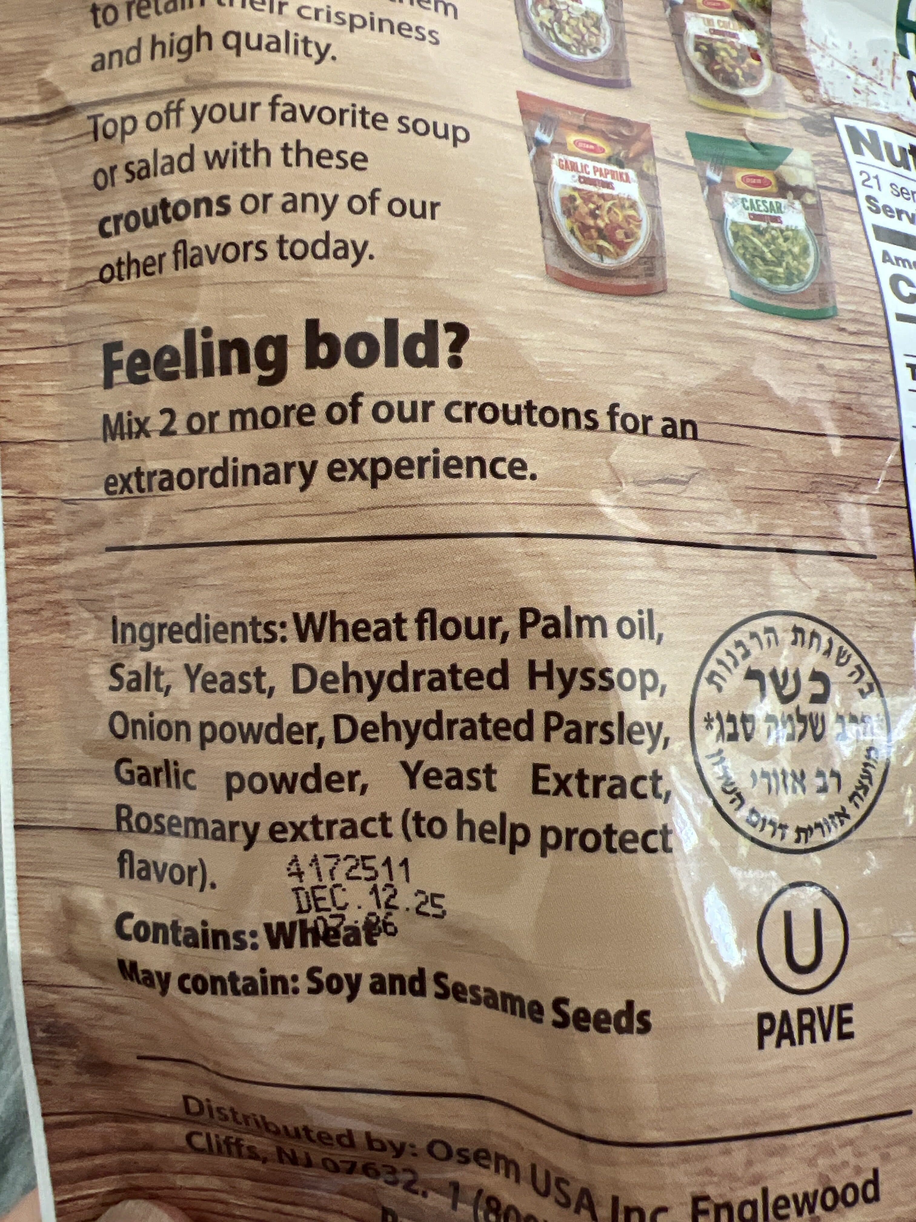 Osem Osem, mediterranean crouton herbs packshot