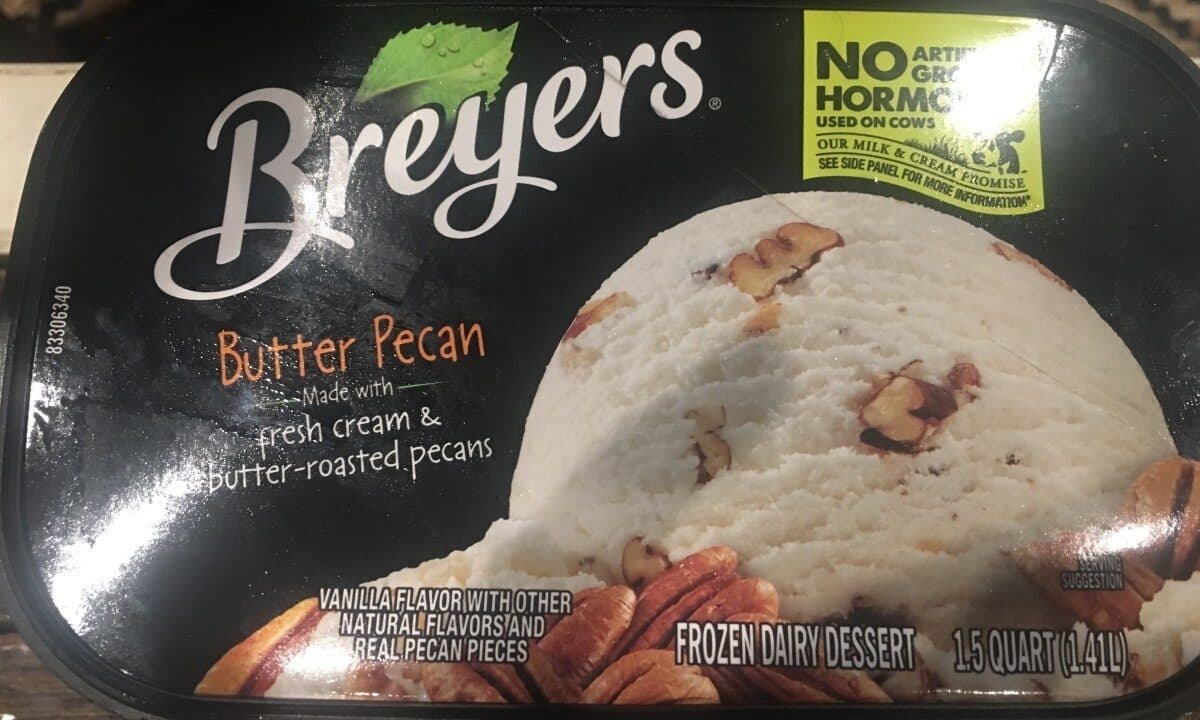 Breyers Butter Pecan Ice Cream packshot