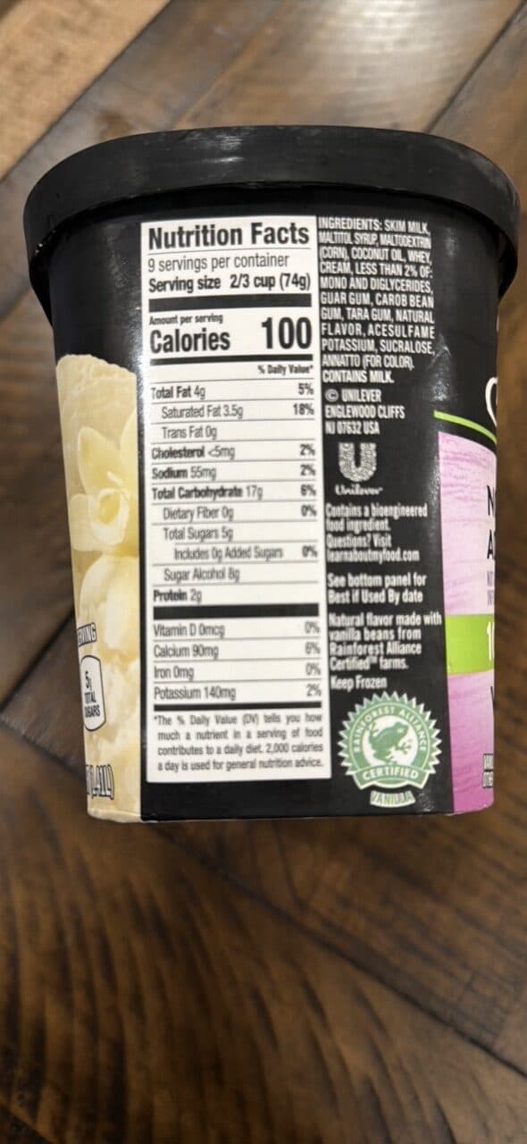 Breyers Vanilla Frozen Dairy Dessert packshot