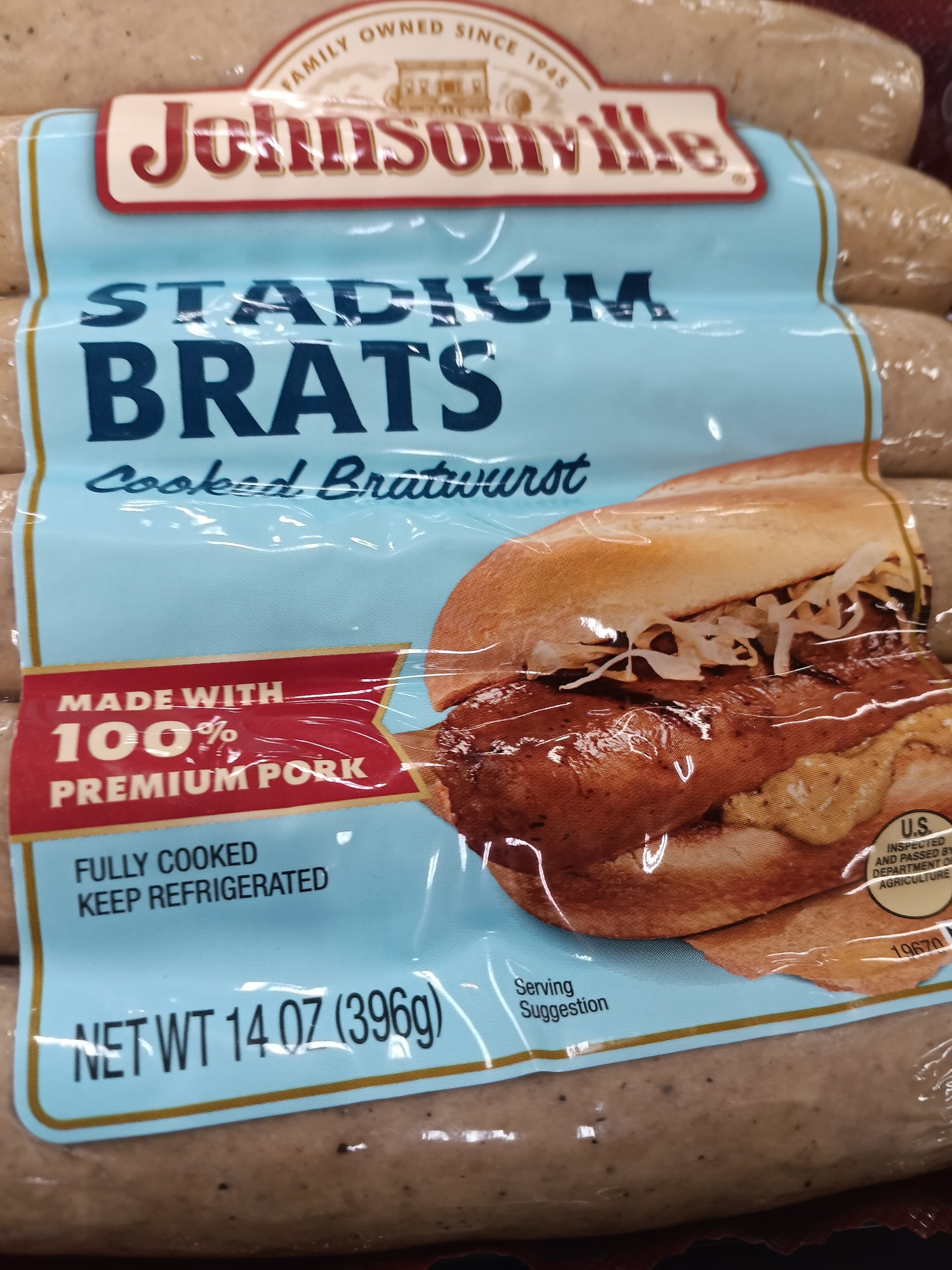 Johnsonville Johnsonville Stadium Brats packshot