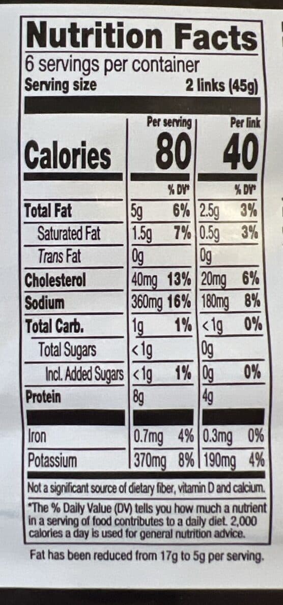 Johnsonville Turkey Fully Cooked Breakfast Sausage packshot