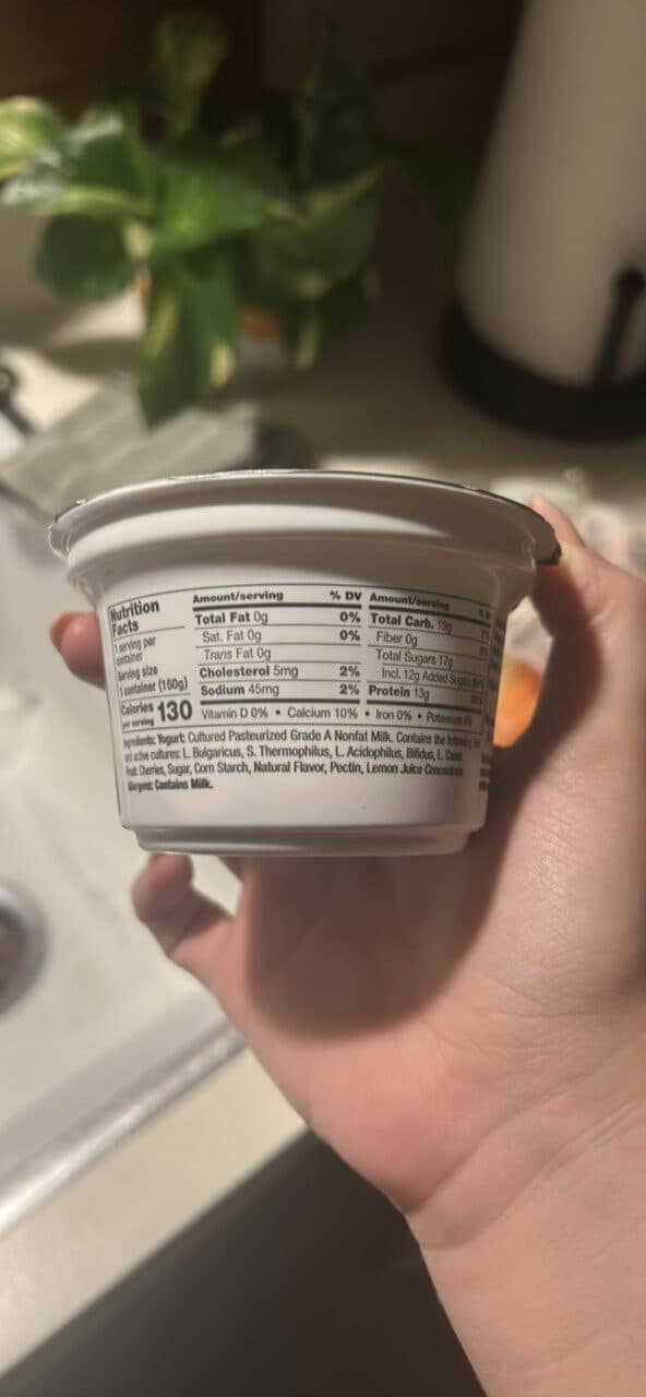 Wegmans GREEK NOFAT YOGURT BLACK CHERRY NATURALLY FLAVORED packshot
