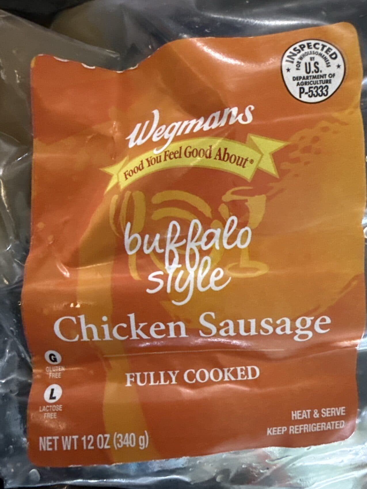 Wegmans buffalo-style Chicken Sausage packshot