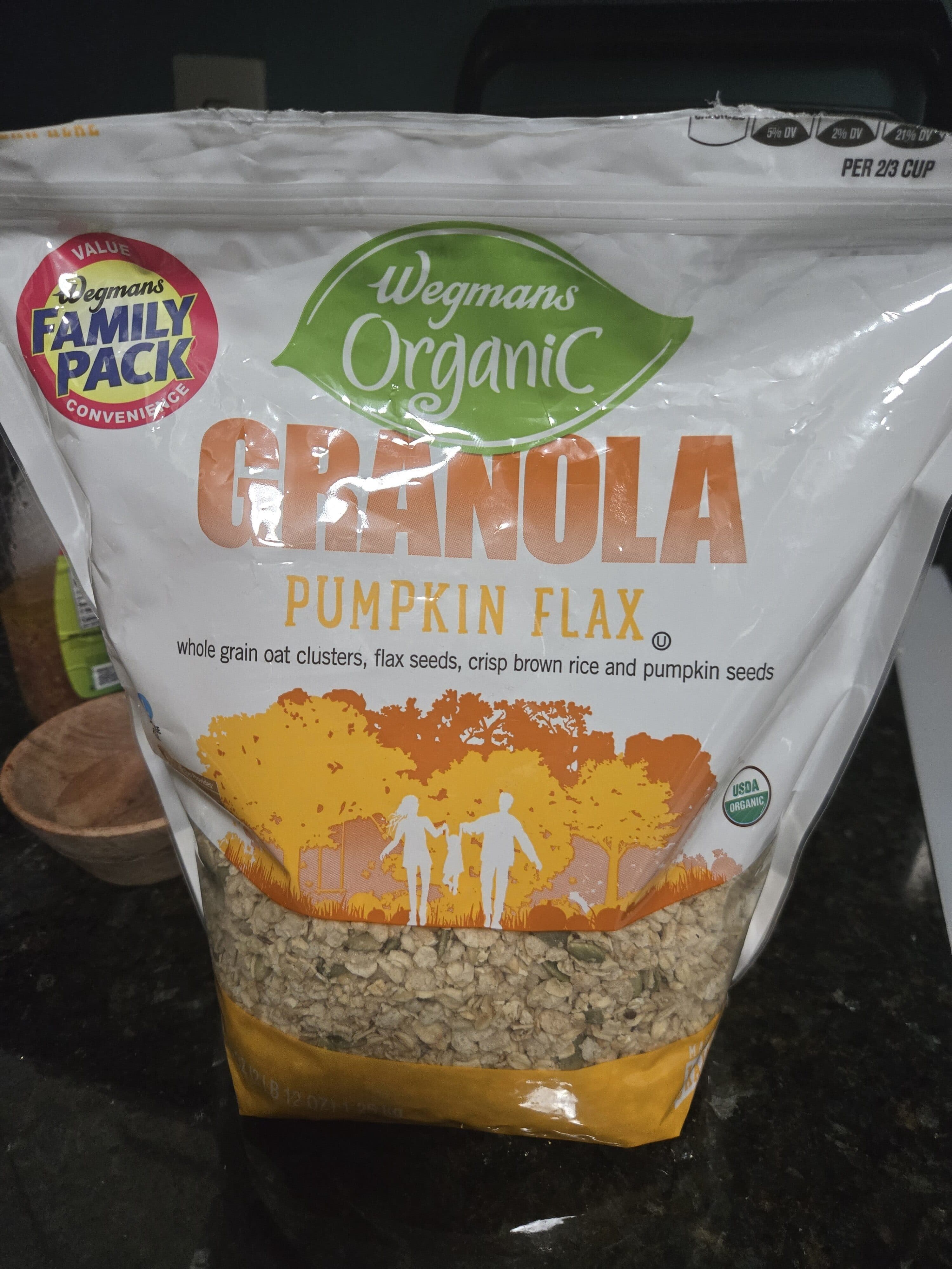 Wegmans Pumpkin flax granola, pumpkin flax packshot