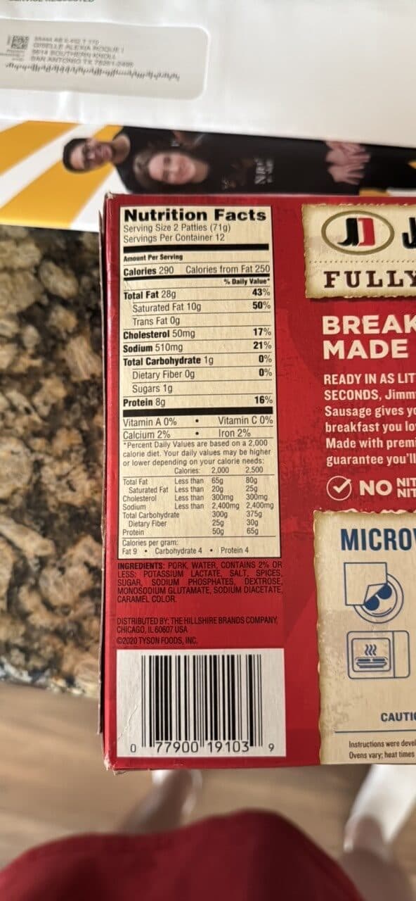 Jimmy Dean Original Pork Sausage Patties packshot