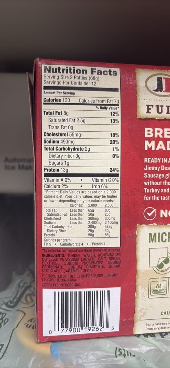 Jimmy Dean Turkey Sausage Patties packshot