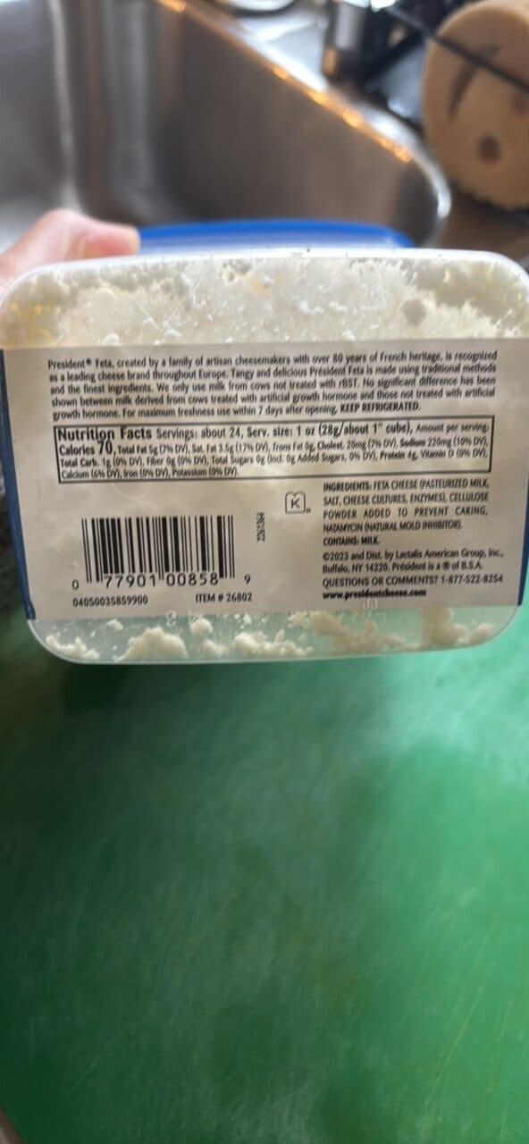 President Feta Crumbles packshot