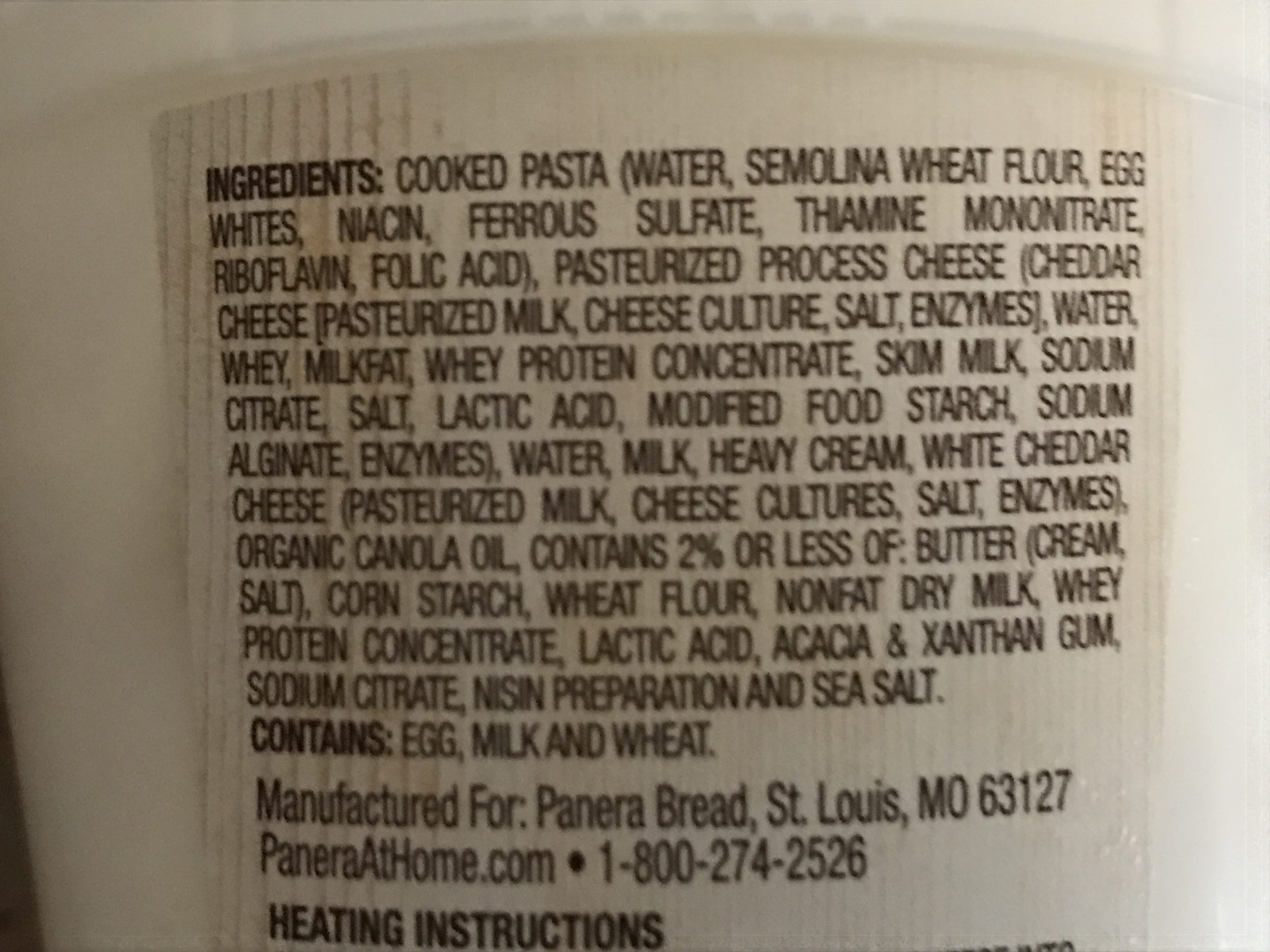 Panera Bread MAC & CHEESE Original packshot