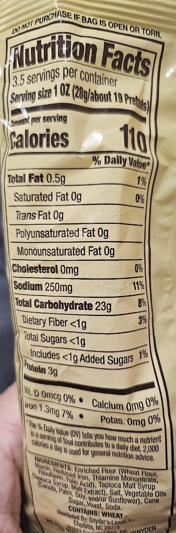 Snyder's of Hanover Mini Pretzels packshot