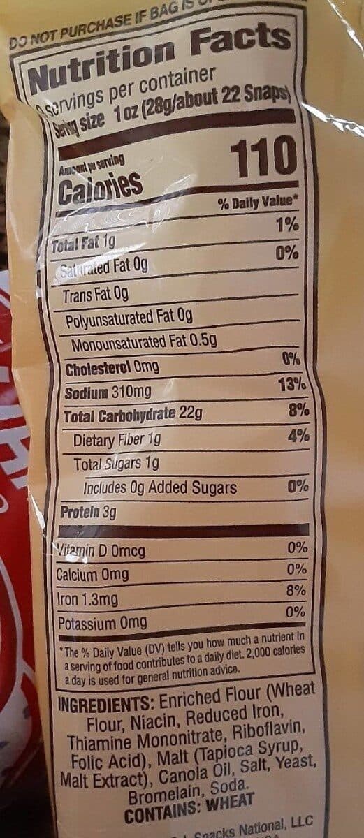 Snyder's of Hanover Snaps Pretzels packshot