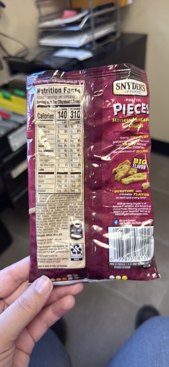 SNYDER'S OF HANOVER PRETZEL PIECES Honey Mustard and Onion packshot