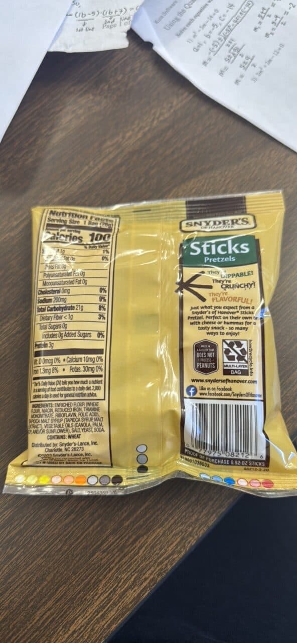 Snyder's of Hanover Sticks Pretzels packshot