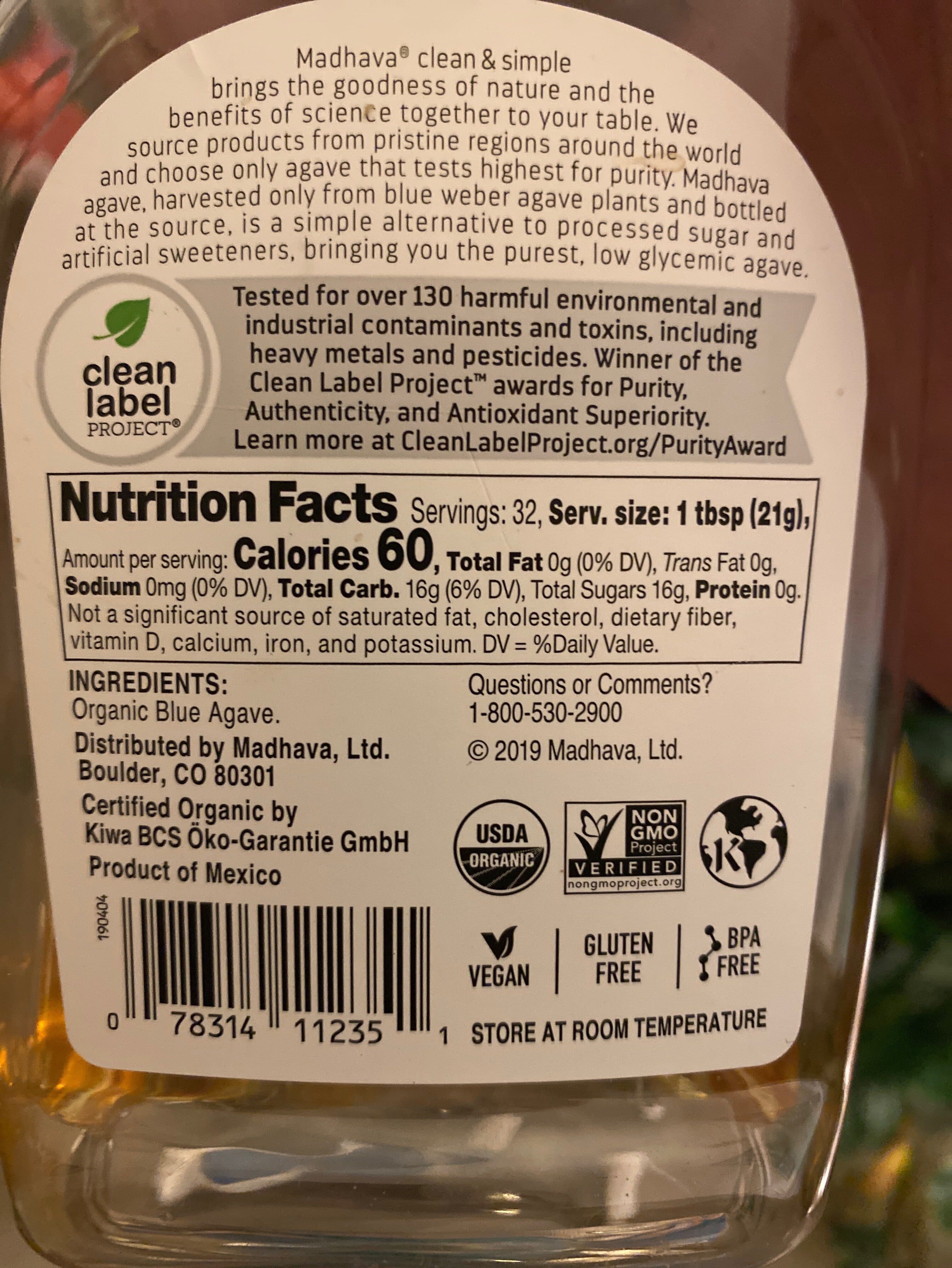 Madhăva Organic Light Agave packshot