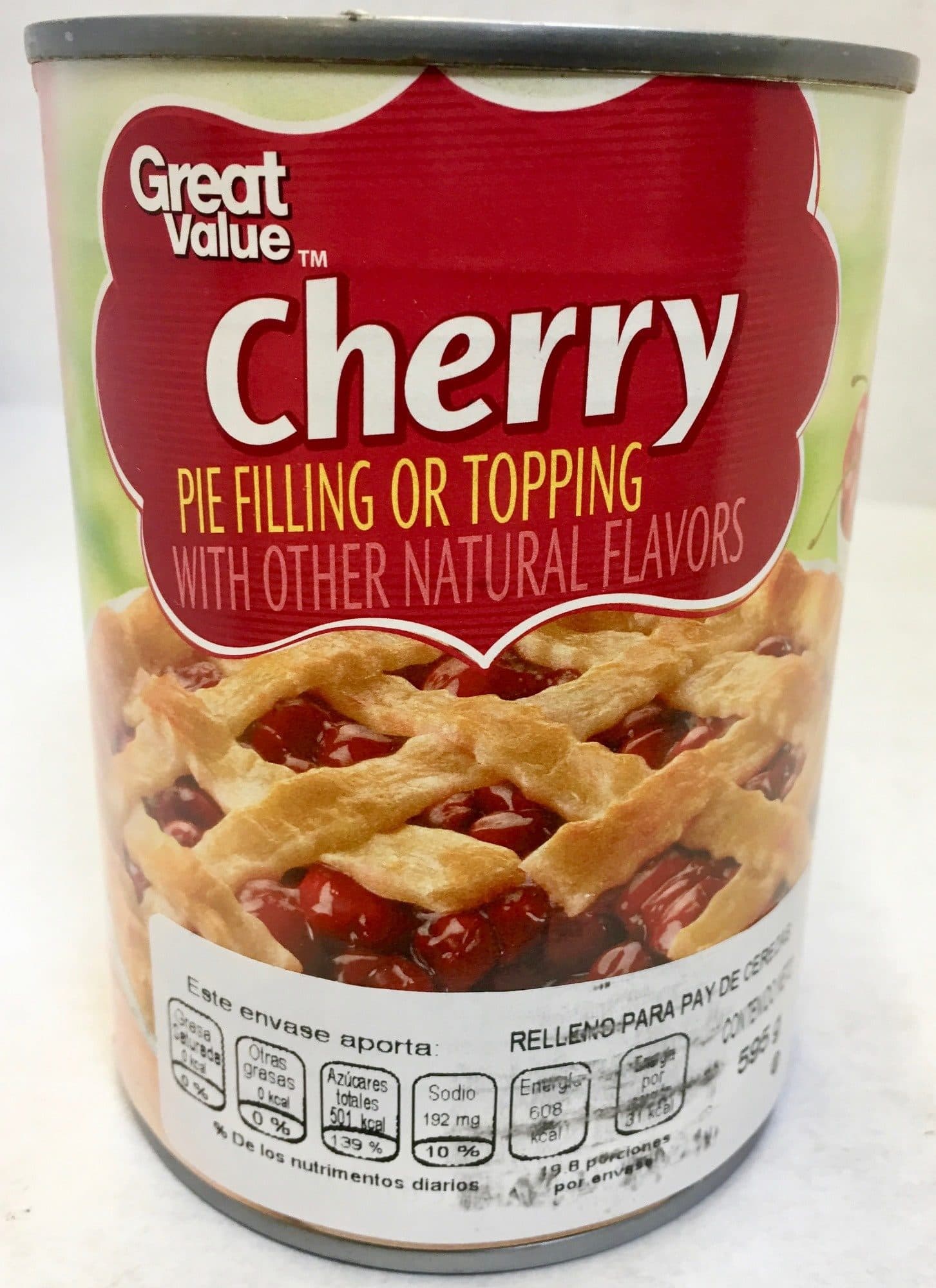 Great value Relleno para pay de cereza packshot