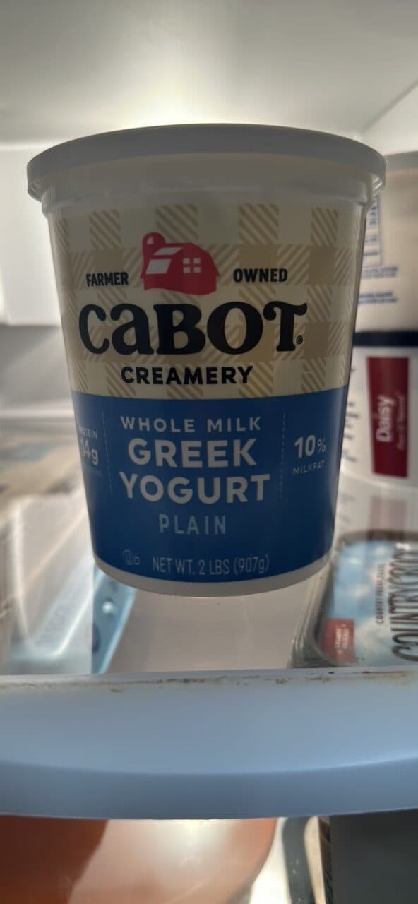 Cabot Creamery Whole Milk Greek Yogurt Plain packshot