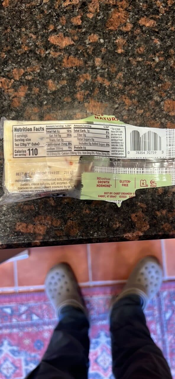 Cabot Creamery Pepper Jack Cheese packshot