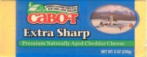 Cabot Extra Sharp Cheddar Cheese packshot