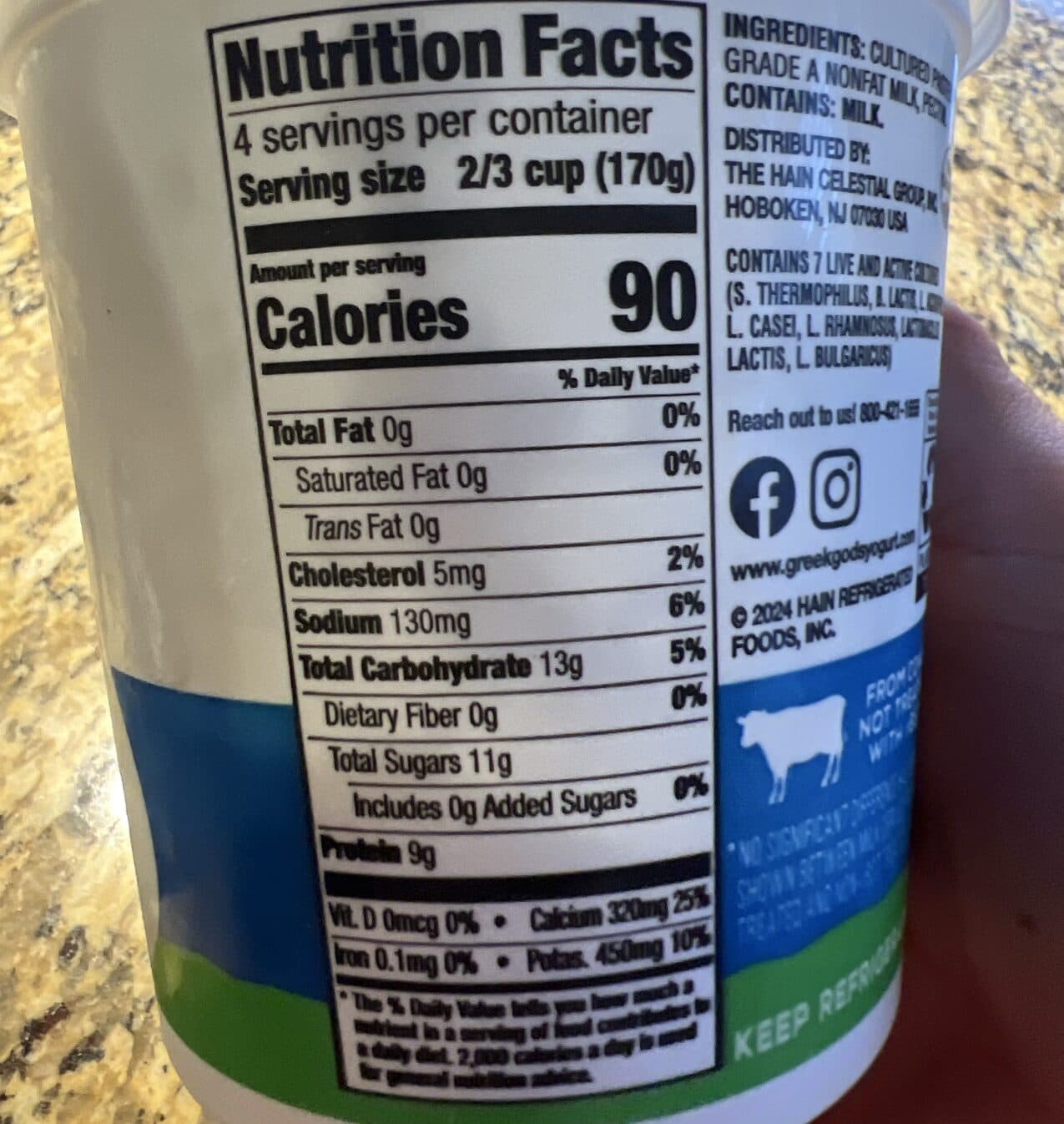 The Greek Gods Nonfat Yogurt Plain packshot