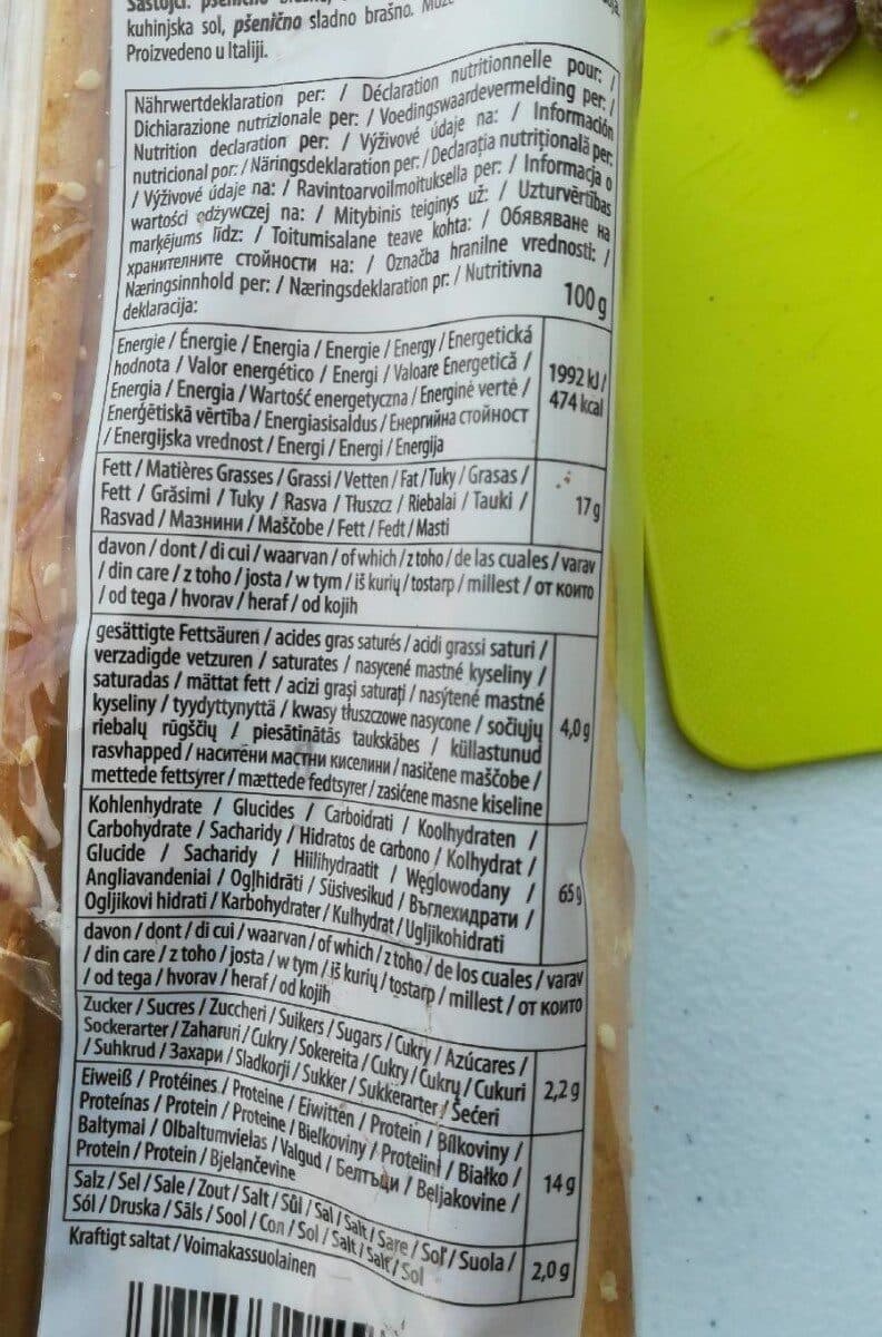 Striratini Grissini Breadsticks With Sesame packshot