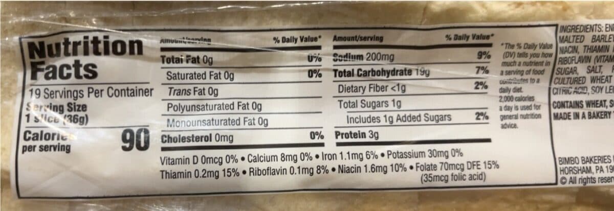 Grandma Sycamore's White Bread packshot