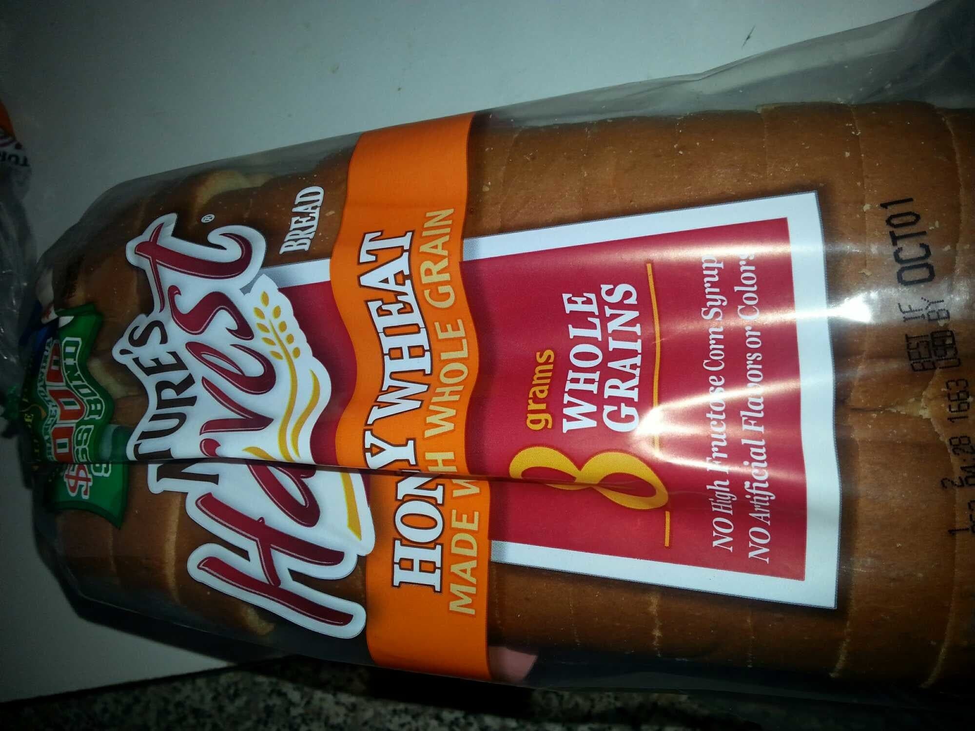 Nature's Harvest Honey Wheat bread packshot