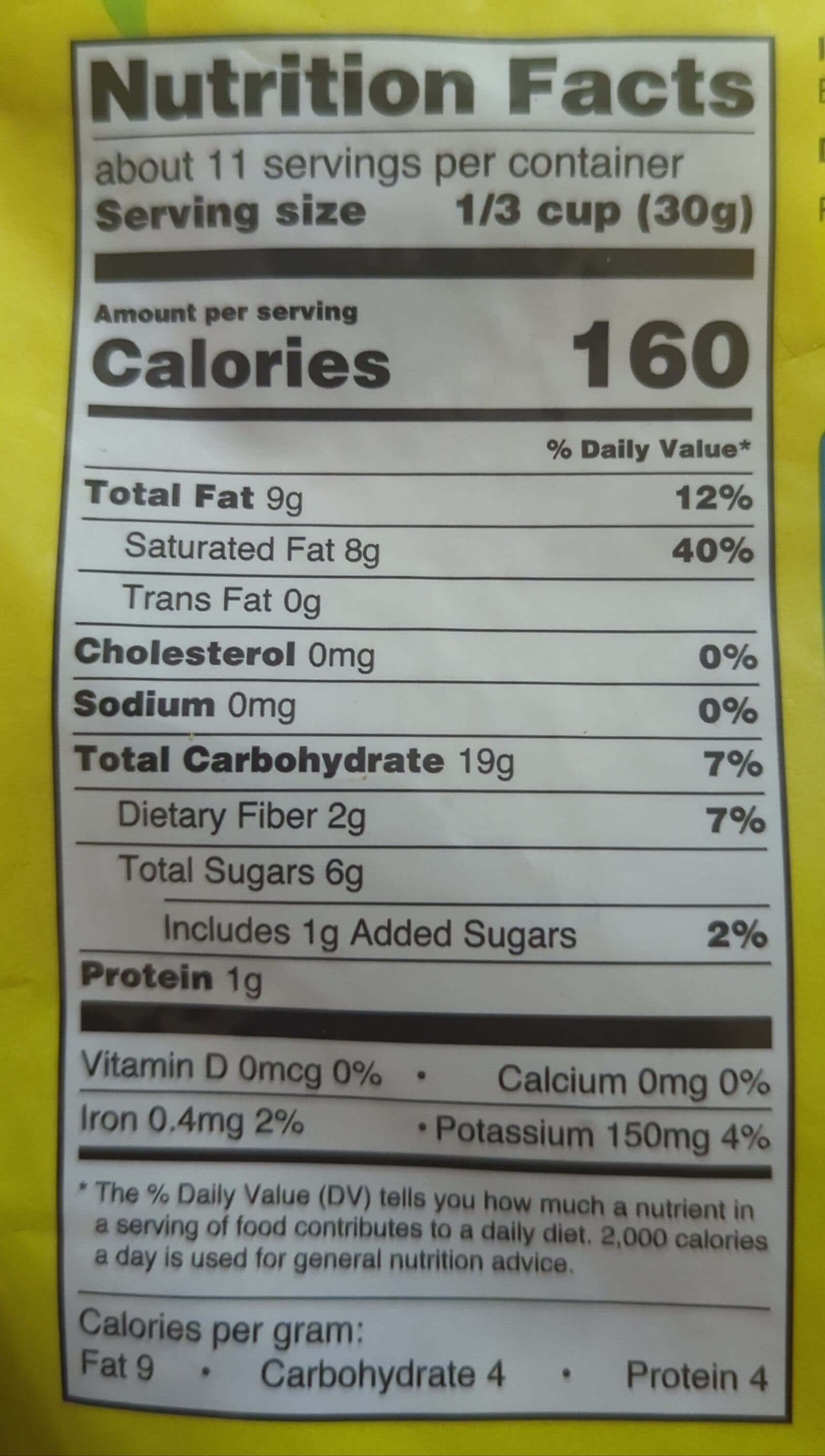 Great Value Sweetened Banana Chips packshot