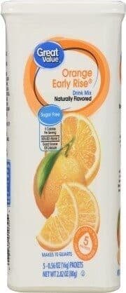 Great Value Orange early rise drink mix packshot