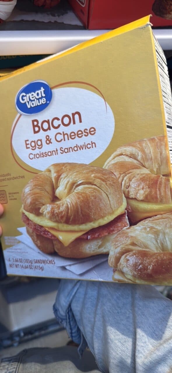 Great Value Bacon Egg & Cheese Croissant Sandwich packshot