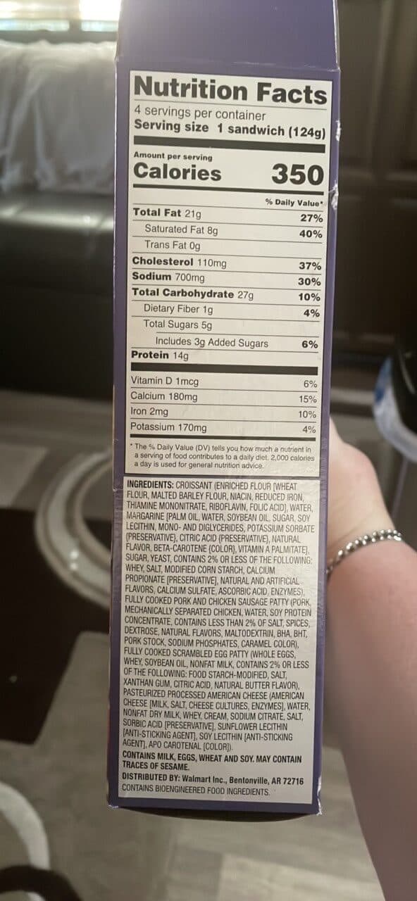 Great Value Sausage, Egg & Cheese Croissant Sandwich packshot