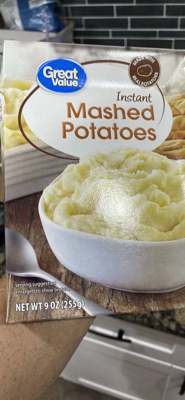 Great Value Instant Mashed Potatoes packshot
